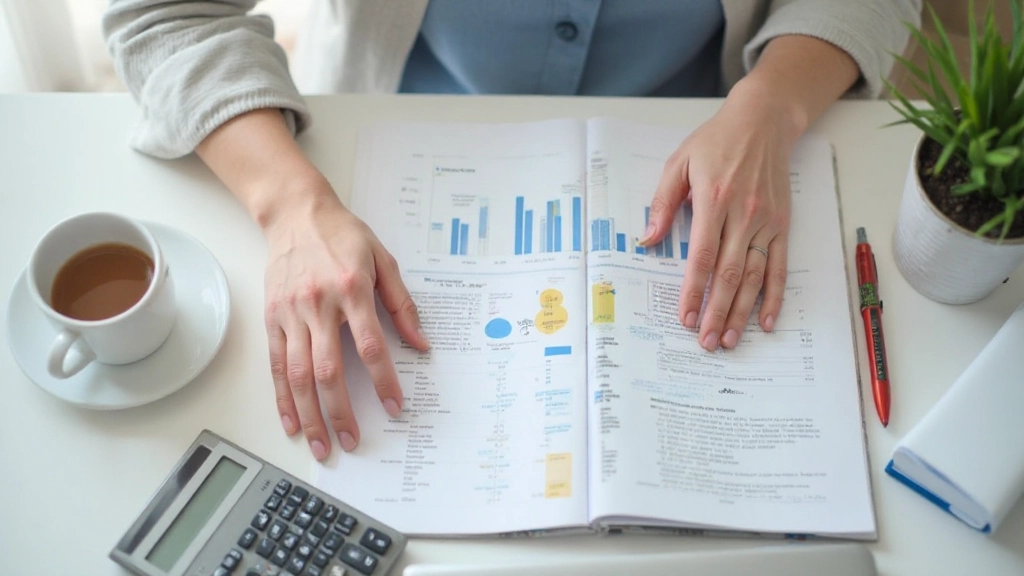 Человек пишет финансовые цели в ежедневнике, планирование будущего