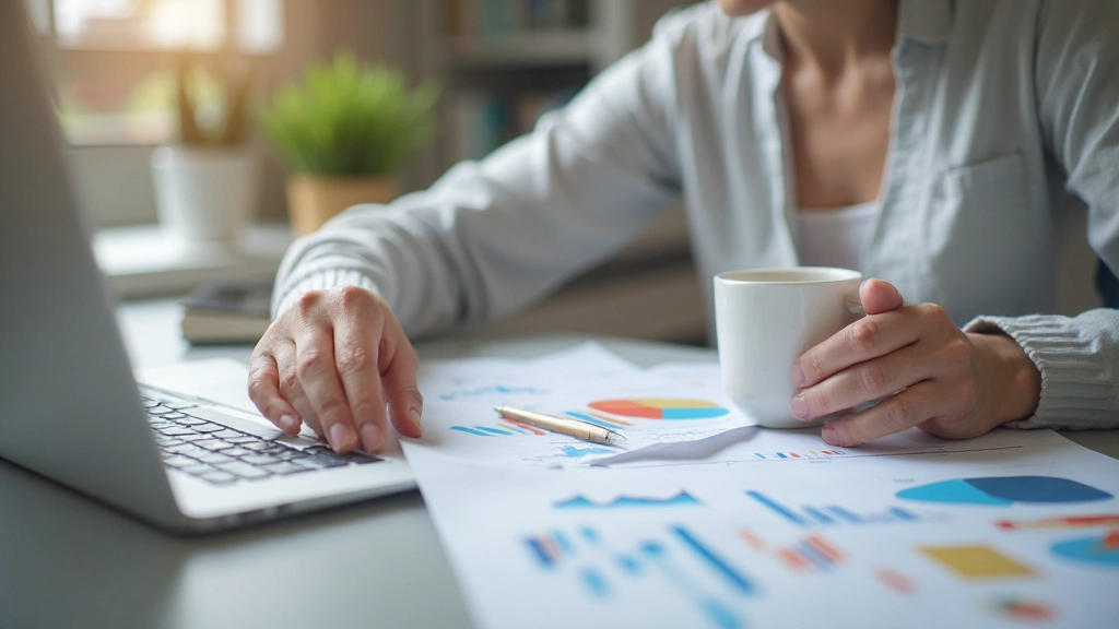 Профессиональное фото человека, планирующего финансовые цели с графиками