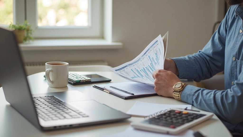 Профессиональное фото бюджетирования с блокнотом и диаграммой расходов